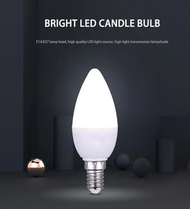 10-Pack E14 E27 LED Candle Bulbs 220V 3W-9W Chandelier Lamp Bedroom Energy Saving Decor Lights