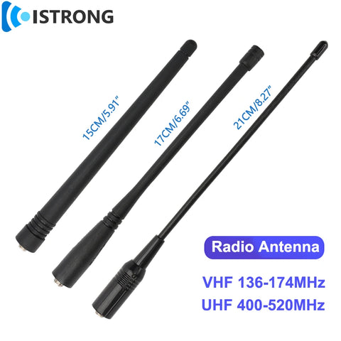 Dual Band Walkie Talkie Antenna 136-174/400-520MHz UHF/VHF SMA Female High Gain Radio Signal Amplifier