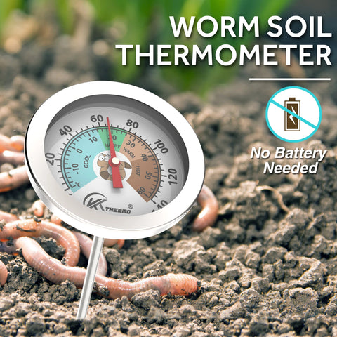 20cm Garden Soil Thermometer for Planters & Compost