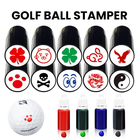 Golf Ball Stamper Eagle Pattern, Quick-Dry Multicolor Marker for Personalizing Golf Balls