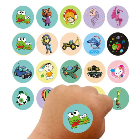 50pcs Cartoon Mini Waterproof Bandages Round Wound Patch First Aid Strips