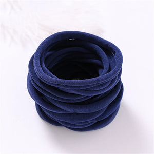10-Pack Traceless Nylon Stretch Headbands for Newborns & Kids - Elastic Baby Hair Accessories