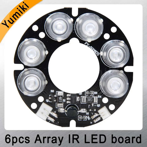 6 White LED Infrared Board for CCTV Camera Night Vision 53mm