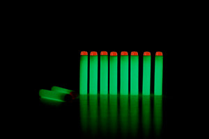 100 Glow-in-Dark Foam Dart Refill Pack for Toy Blasters