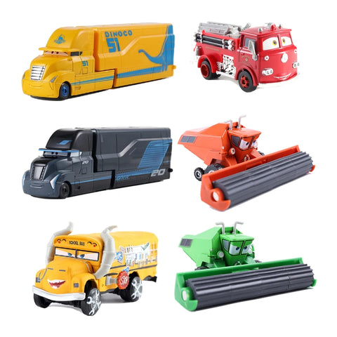 Diecast Racing Car & Truck Playset 1:55 Scale - Kids Model Track Toy Set