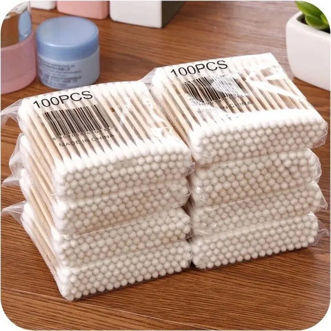 500-Pack Cotton Swabs for Ear Cleaning, Makeup & Baby Care
