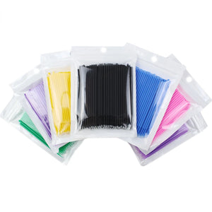100 Pack Disposable Mascara Brushes for Lash Extensions & Makeup Application