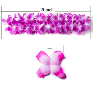 10 Pcs Tropical Hawaiian Leis Garland LED Lights for Party Decor Luau Beach Theme Fancy Dress Supplies