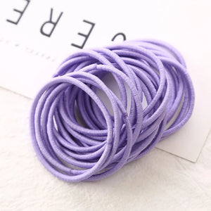 10 Pack Black Blue Elastic Hair Ties for Ponytails - Durable Rubber Band Hair Accessories