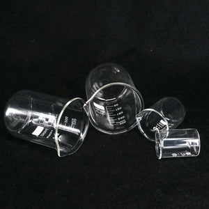 100/150/200/250/300ml Borosilicate Glass Beaker, Low Form, Chemistry Lab Use