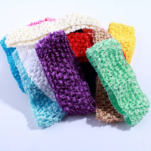 10 Pack 4cm Crochet Elastic Hairbands - Knit Headbands for Women Accessories