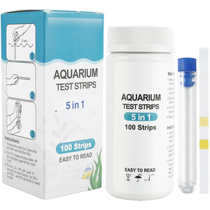 100pcs Aquarium Water Test Strips 7-in-1 Freshwater Saltwater PH Kit