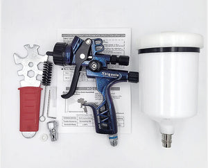 1.3mm Upper Pot Spray Gun for Auto, Furniture, Leather, and Metal - High Atomization, 6800 Gravity Pneumatic Tool