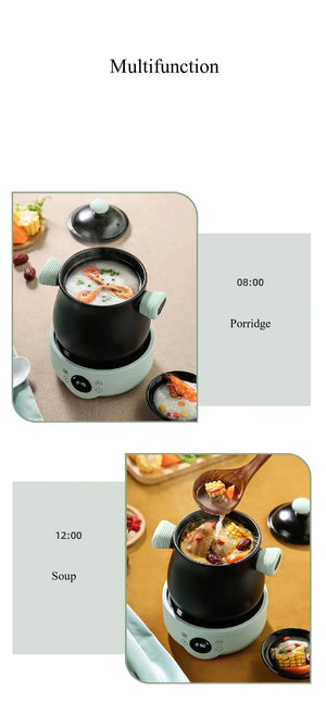1.8L Smart Electric Ceramic Medicine and Soup Pot with Auto Keep Warm Function