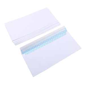 10-100pcs White Self-Seal Business Envelopes #10, Holds A4/Bills/Invoices, Secure Windowless Design