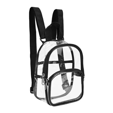 Clear Waterproof PVC Backpack for Women Men Students Travel School Bag