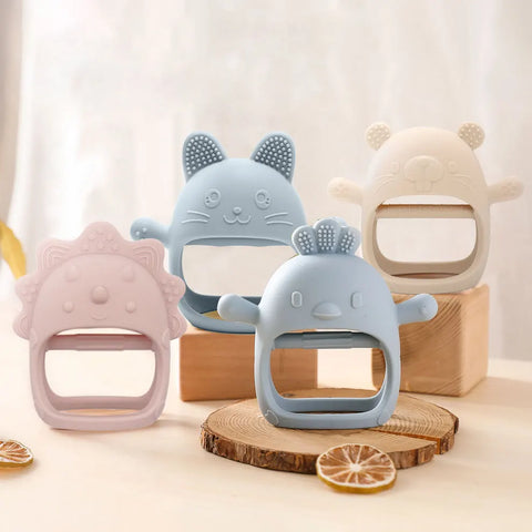 Baby Teether Gloves Silicone Molar Stick | BPA-Free Infant Teething Gums Aid | Newborn Dental Care Accessories