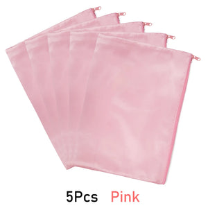 10 Satin Wig Bags for Hair Extensions, 35x25cm Silk Storage with Zipper