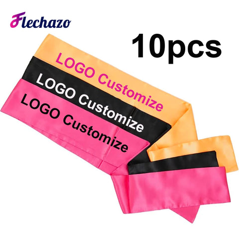 Custom Satin Edge Laying Scarf 10pcs Non-Slip Silk Headband for Lace Front Wigs Hair Wrap
