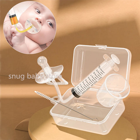 Baby Medicine Dispenser Pacifier | Transparent Needle Feeder | Squeeze Dropper for Kids