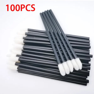 100-Pack Disposable Lip Gloss & Mascara Wands - Makeup Applicator Tool Set
