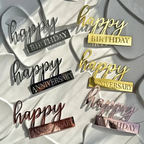 Acrylic Cake Topper for Birthday and Anniversary Party Decoration