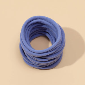 10-Pack Traceless Nylon Stretch Headbands for Newborns & Kids - Elastic Baby Hair Accessories