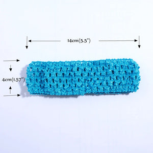 10 Pack 4cm Crochet Elastic Hairbands - Knit Headbands for Women Accessories