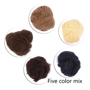100pcs Brown Nylon Hair Nets for Dance Recitals, Bun Covers & Hair Weaving Caps