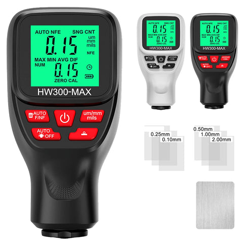 Car Paint Film Thickness Gauge 0-2000um Auto Tester for Fe & Nfe Coatings, Manual Automotive Paint Tools