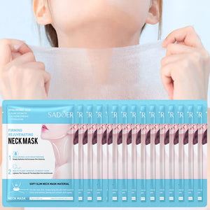 10-Pack Hydrating Firming Neck Masks with Hyaluronic Acid Skincare Set