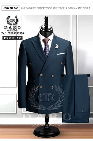 "2024 Men's Slim Fit Suit 2-Piece Set: Formal Business Wear (Jacket+Pants)"