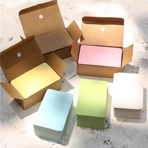 100pcs Kraft Blank Business/Message Cards - Thank You, Bookmark, Label, Learning Cards, Writing Paper