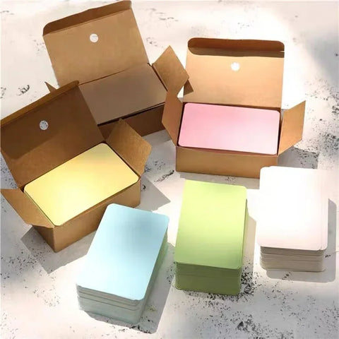 100pcs Kraft Blank Business/Message Cards - Thank You, Bookmark, Label, Learning Cards, Writing Paper