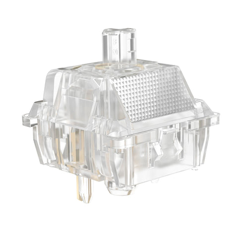 Durock Ice King Tactile Mechanical Switches, 68g Progressive Spring, 5-Pin RGB Lubed Clear Switches for Keyboards