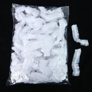 100-Pack Disposable Shower Caps Waterproof Hair Protection for Bath, Salon, Travel