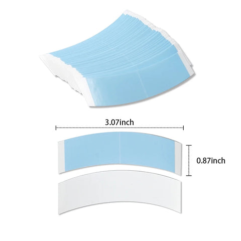 36pcs Super Strong Blue Hair Tape Waterproof Double-Sided Adhesive for Lace Wig Toupee Replacement