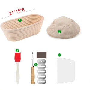 10" Oval Rattan Bread Proofing Basket for Sourdough Baking