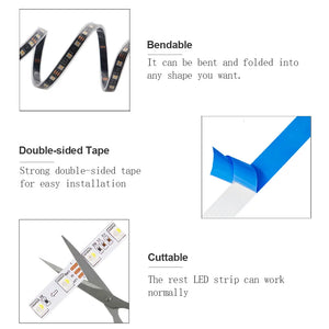1-5m Addressable RGBW RGBWW LED Strip Light 5050 SMD 60 LEDs/m, White/Black PCB, IP30/IP65/IP67, DC12V