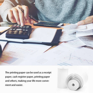 10 Rolls 57x25mm Thermal Paper for Kids Instant Print Camera - White Replacement Printing Paper Accessories
