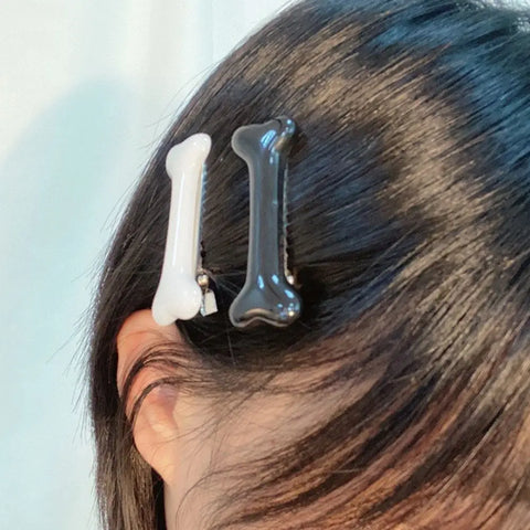 2pcs Dog Bone Design Hair Clips for Women & Girls - Cute Hairpins, Fashion Hair Accessories