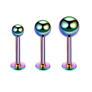 1 Pair Titanium Steel Stud Earrings Small Ball Screws Lip Piercing Body Jewelry for Men