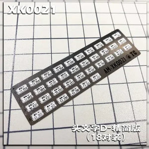 1/64 Scale Diecast Car License Plate Set - Mini Model Accessories