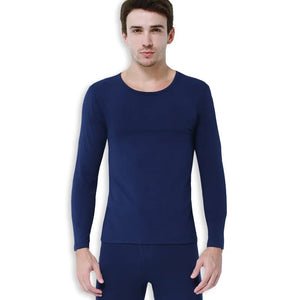 "5XL Thermal Cotton Long Johns Set - Oversized Winter/Spring T-Shirt & Pants"