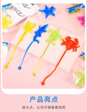 10-Pack Sea Animal Stretchy Toys - Party Favors & Classroom Prizes for Kids