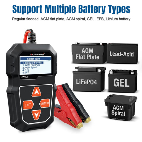 12V Car Battery Load Tester & Alternator Analyzer for Vehicles