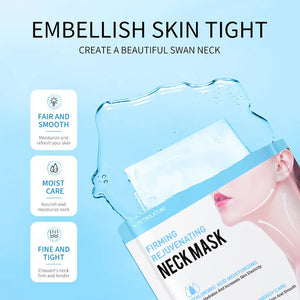 10-Pack Hydrating Firming Neck Masks with Hyaluronic Acid Skincare Set