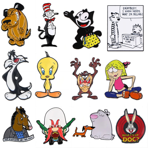 Anime Cute Cat Enamel Brooch Pins Cartoon Lapel Badge Fashion Jewelry