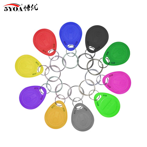 10pcs 125khz Rewritable Keyfobs T5577 RFID Access Control Tags Keychain Cloner
