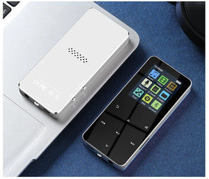 2" Metal Touch MP3 MP4 Music Player, Bluetooth 5.0, FM Radio, Alarm, E-book, Card Support